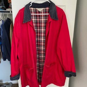 !Vintage Red & Navy Coat!